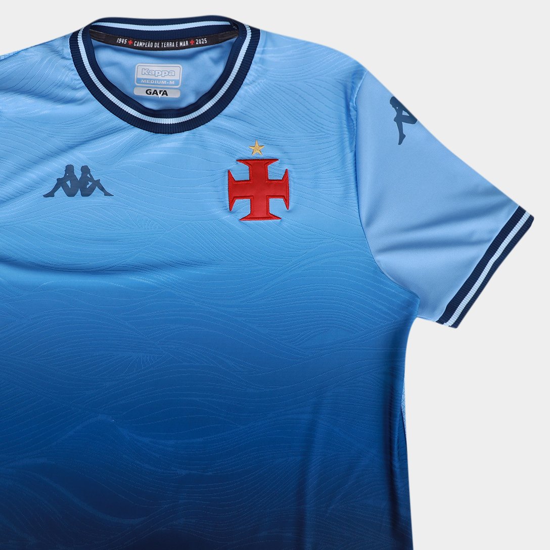 Camisa Vasco III 25/26 Goleiro Kappa Masculina - Azul