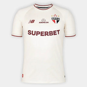 Camisa do São Paulo III 26/27 Masculina - Off White+Vinho